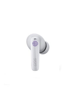 كيو سي واي T13X Wireless Earbuds , Active Noise Cancellation Bluetooth Earphones, ANC Levels Transparency Mode EQ Settings , IPX5 Waterproof - White  - Image 4