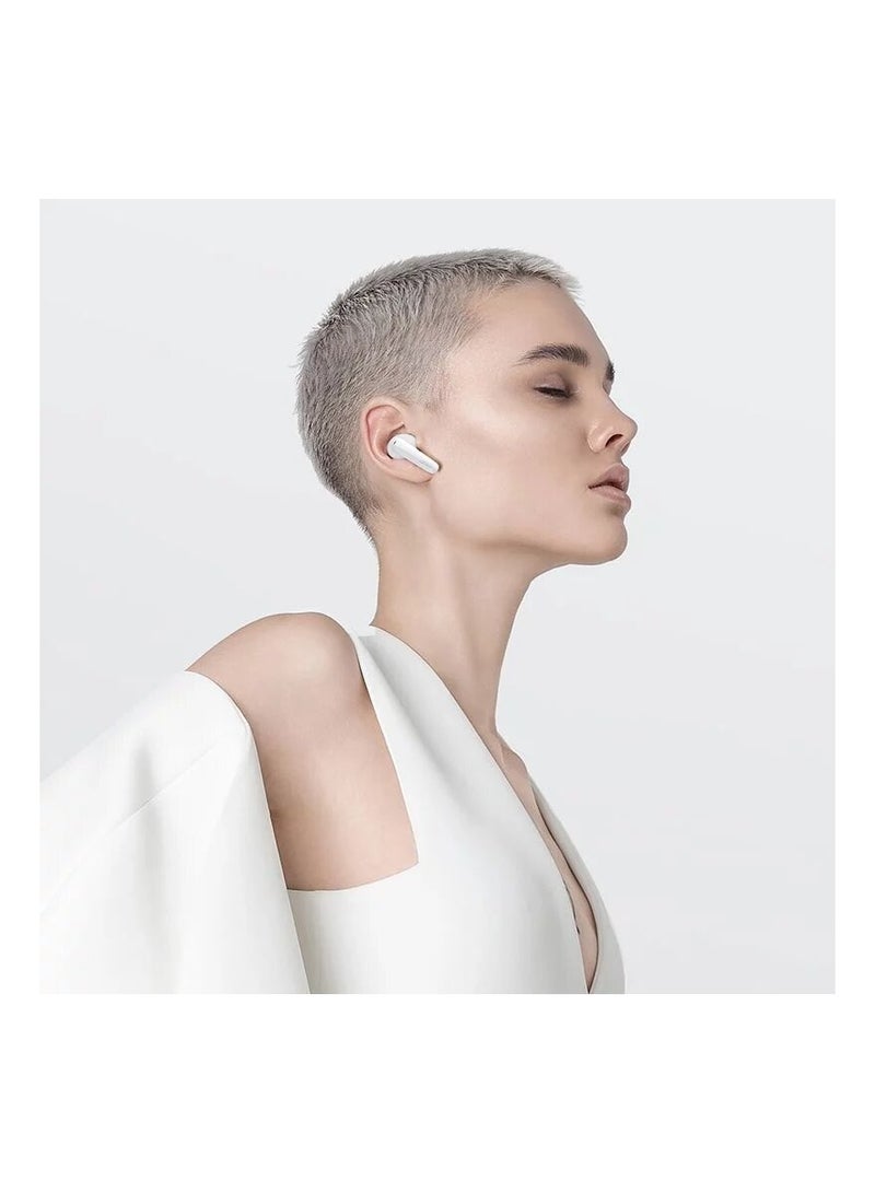 QCY - T13X Wireless Earbuds , Active Noise Cancellation Bluetooth Earphones, ANC Levels Transparency Mode EQ Settings , IPX5 Waterproof - White - Image 1