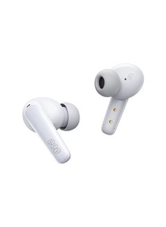 كيو سي واي T13X Wireless Earbuds , Active Noise Cancellation Bluetooth Earphones, ANC Levels Transparency Mode EQ Settings , IPX5 Waterproof - White  - Image 3