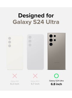 Ringke Fusion-X Compatible With Samsung Galaxy S24 Ultra 5G Case 2024, Clear Hard Back Cover Shockproof Protective Bumper Phone Cover For S24 Ultra Black  - Image 2