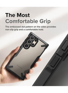 Ringke Fusion-X Compatible With Samsung Galaxy S24 Ultra 5G Case 2024, Clear Hard Back Cover Shockproof Protective Bumper Phone Cover For S24 Ultra Black  - Image 5