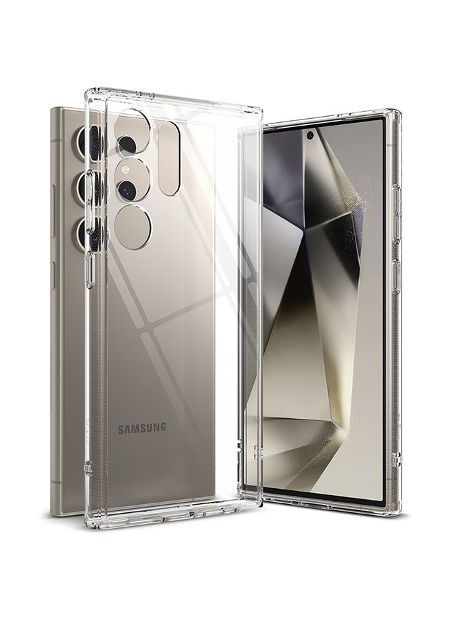 Ringke Fusion Compatible With Samsung Galaxy S24 Ultra 5G Case (2024), Anti-Fingerprint Transparent Thin Hard Back Shockproof TPU Phone Cover Clear - Image 1