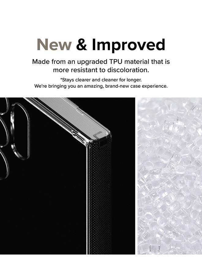 Ringke Fusion Compatible With Samsung Galaxy S24 Ultra 5G Case (2024), Anti-Fingerprint Transparent Thin Hard Back Shockproof TPU Phone Cover Clear - Image 5