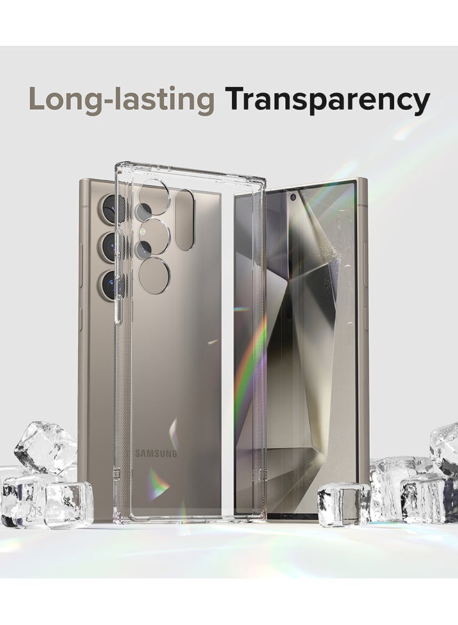 Ringke Fusion Compatible With Samsung Galaxy S24 Ultra 5G Case (2024), Anti-Fingerprint Transparent Thin Hard Back Shockproof TPU Phone Cover Clear - Image 4