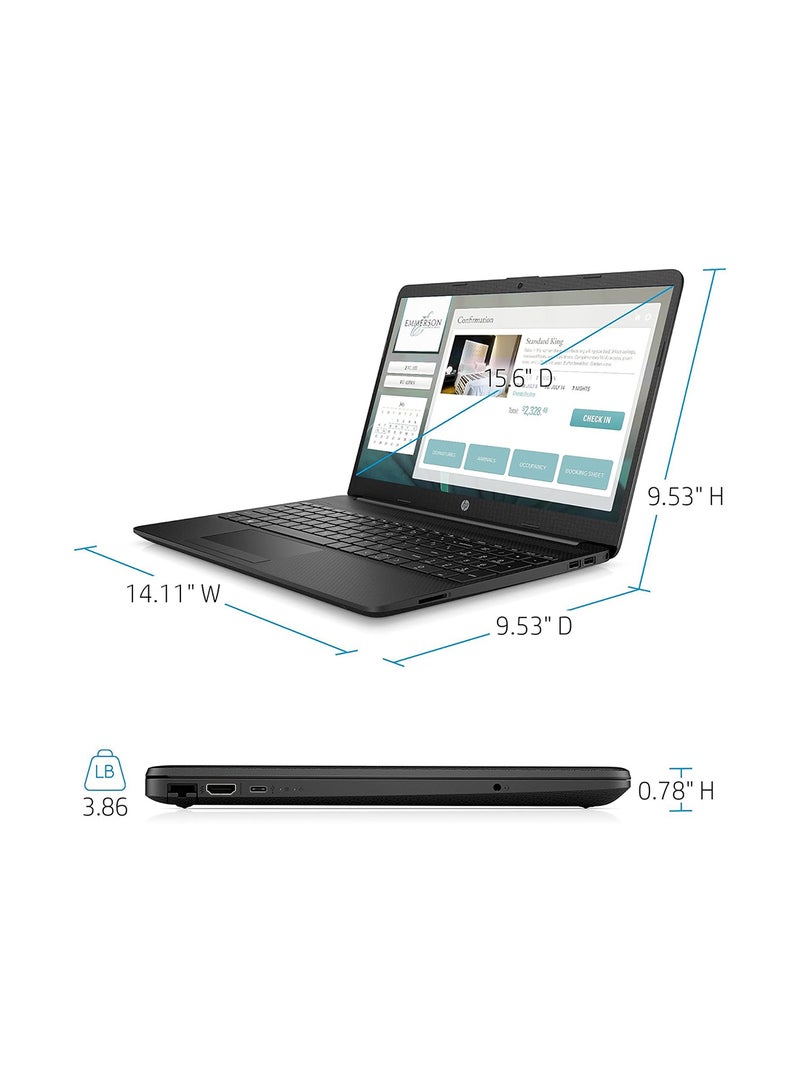 إتش بي - Newest Laptop With 15.6-Inch Display, Celeron N4020 Processor/8GB RAM/128GB SSD/Windows 10 Home + 32Gb Tela Usb Card English Black - Image 1