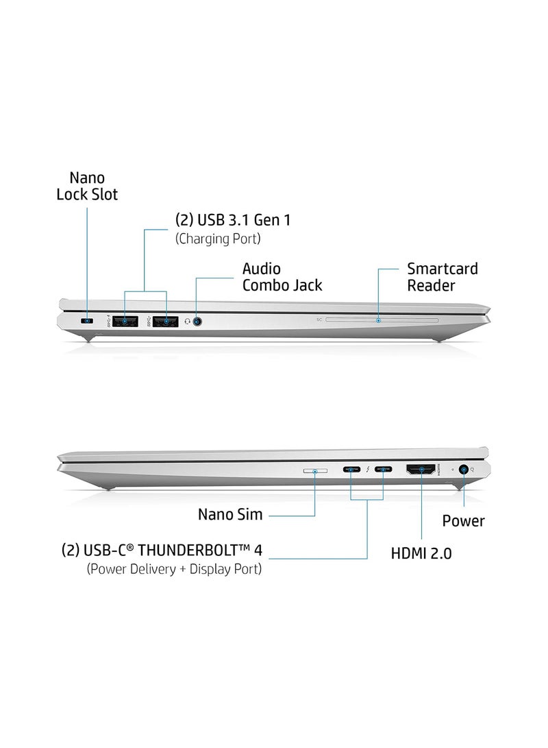 HP - EliteBook 840 G8 (Upgraded Version) Laptop With 14-Inch Display, Core i7-1165G7 Processor/16GB RAM/1TB SSD/Intel Iris Xe Graphics/Windows 11 Pro + BROAG Extension Cable English Silver - Image 1