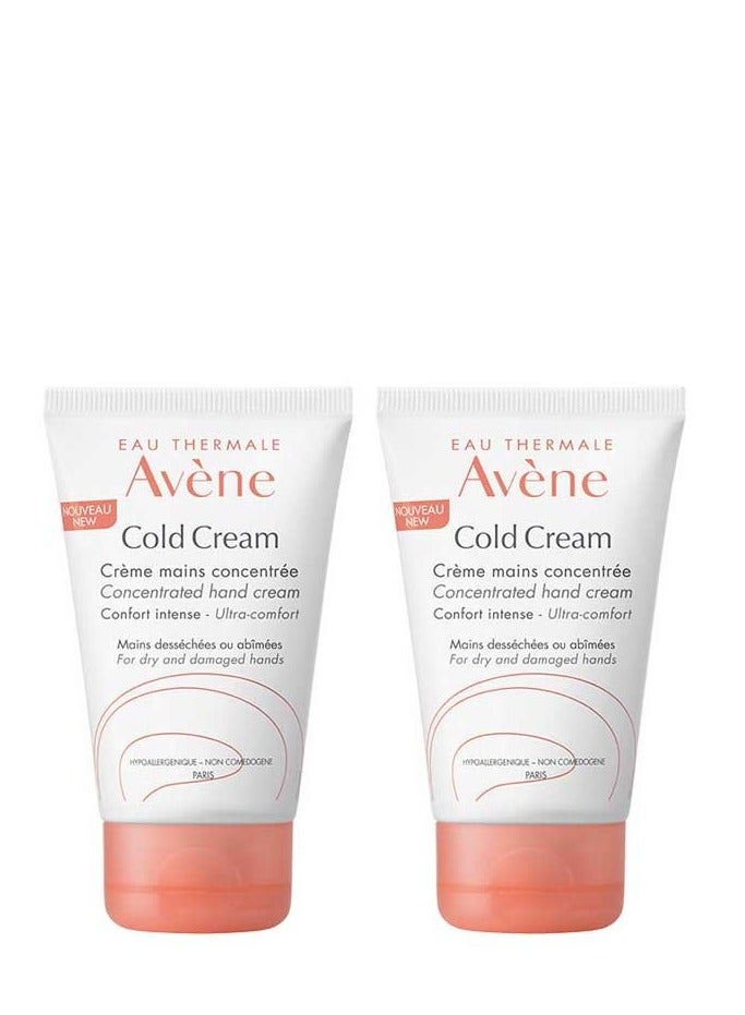 Avene Pack Of 2 Cold Concentrated Hand Cream 50ml - Image 1