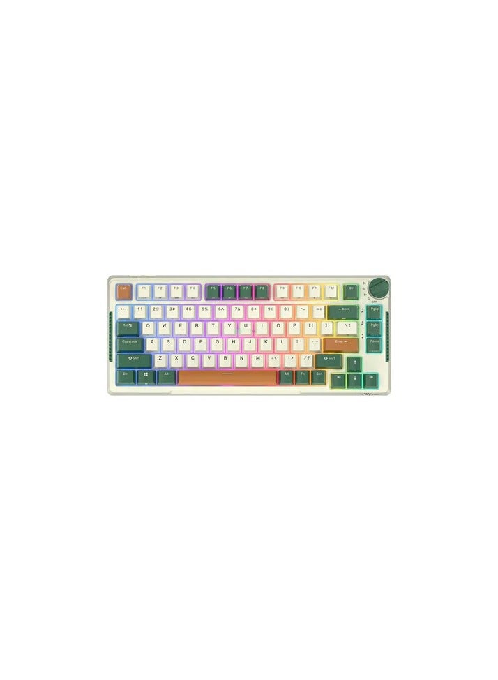 Royal Kludge - Royal Kludge RK-H81 Tri-Mode RGB 81 Keys Hot Swappable Mechanical Keyboard Time Machine (Sky Cyan Switch) - Image 1
