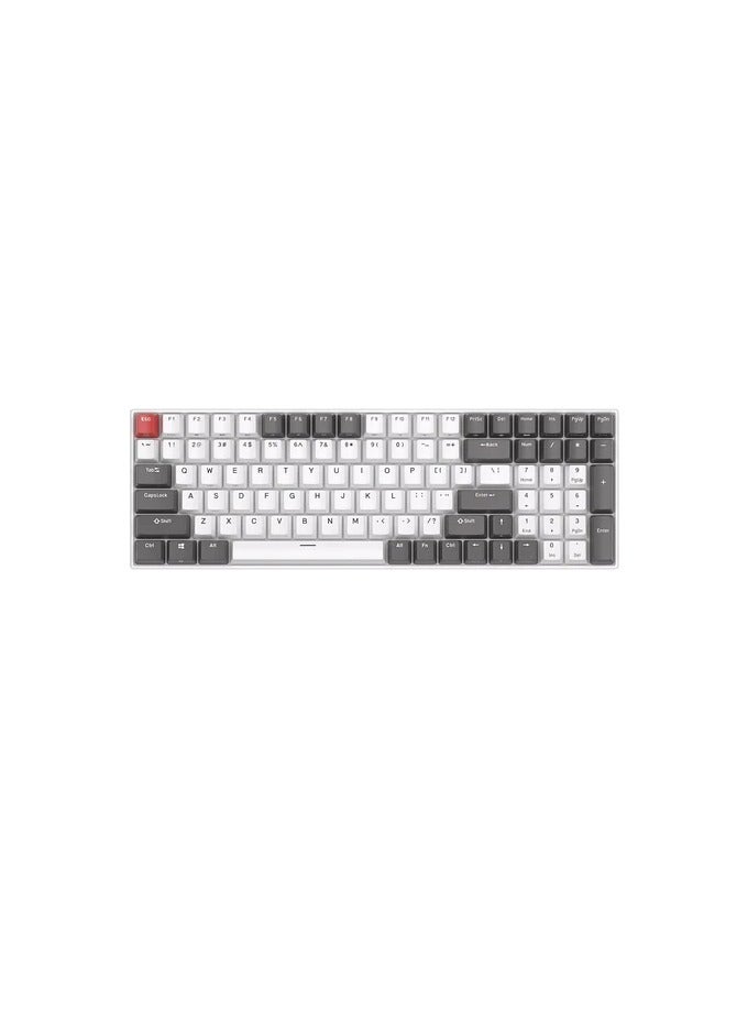 Royal Kludge - Royal Kludge RK100 Tri-Mode RGB 100 Keys Hot Swappable Mechanical Keyboard Grey/Red/White (Brown Switch) - Image 1
