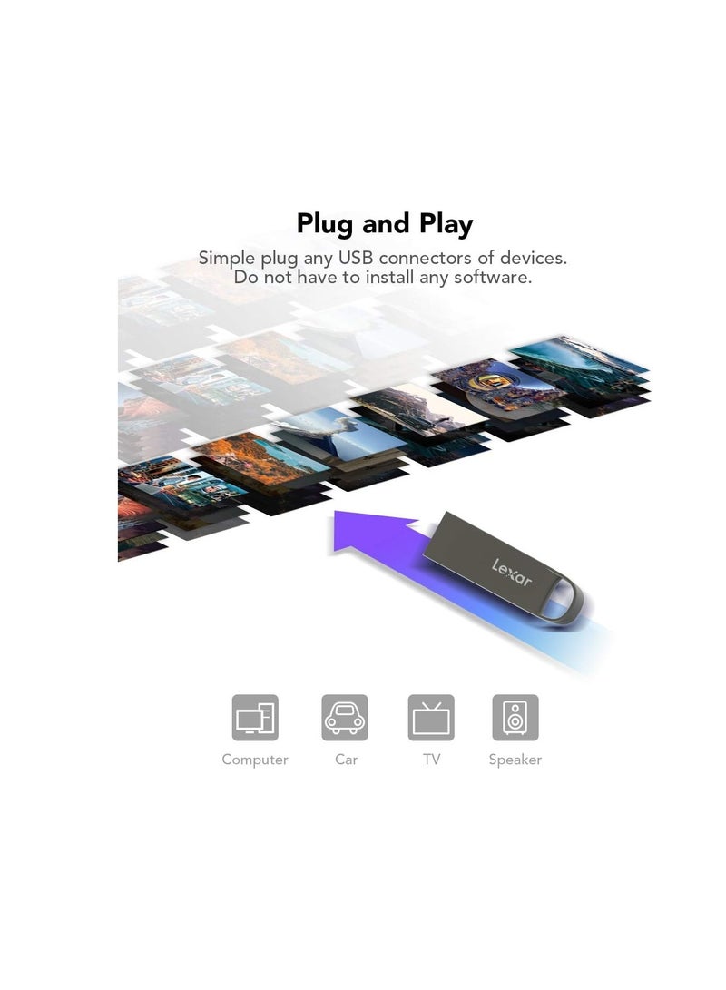 ليكسار - محرك أقراص فلاش Lexar E21 سعة 32 جيجابايت USB 2.0، عصا USB صغيرة، - Image 1