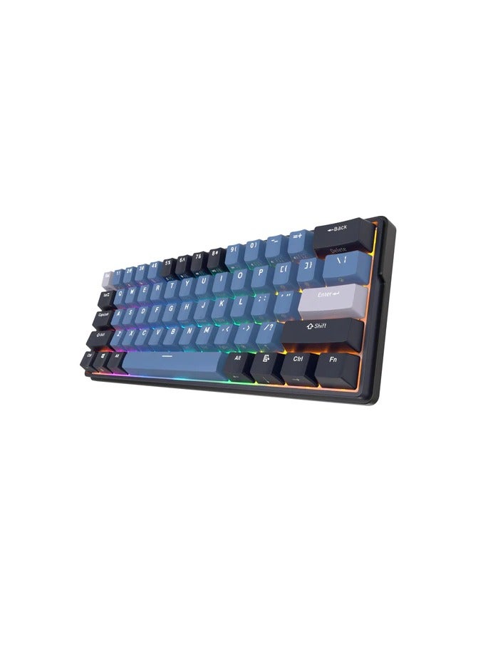 Royal Kludge Royal Kludge RK61PLUS Tri-Mode RGB 61 Keys Hot Swappable Mechanical Keyboard Indigo (Blue Switch)  - Image 5