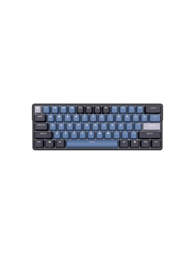 Royal Kludge - Royal Kludge RK61PLUS Tri-Mode RGB 61 Keys Hot Swappable Mechanical Keyboard Black (Brown Switch) - Image 1