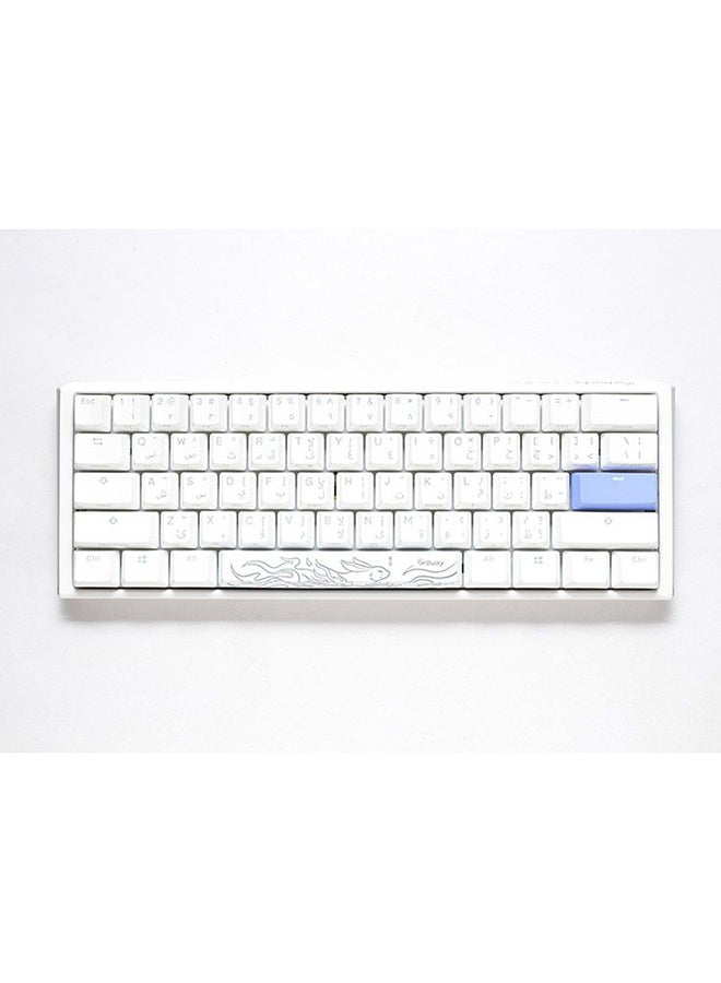 داكي مفتاح Ducky One 3 الكلاسيكي الأبيض النقي الصغير 60% باللون الأزرق الكرزي  - Image 1
