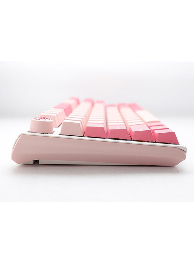 داكي Ducky One 3 Gossamer Pink TKL 80% Cherry Red Switch  - Image 5