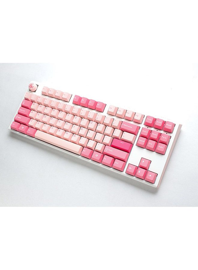 داكي Ducky One 3 Gossamer Pink TKL 80% Cherry Red Switch  - Image 4