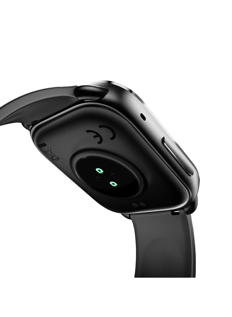 كيو سي واي - QCY GS Smart Watch With 2.02 Large Display, Bluetooth Call, Health Monitoring,10 Days Battery Life and Message, Call Notification Black - Image 1