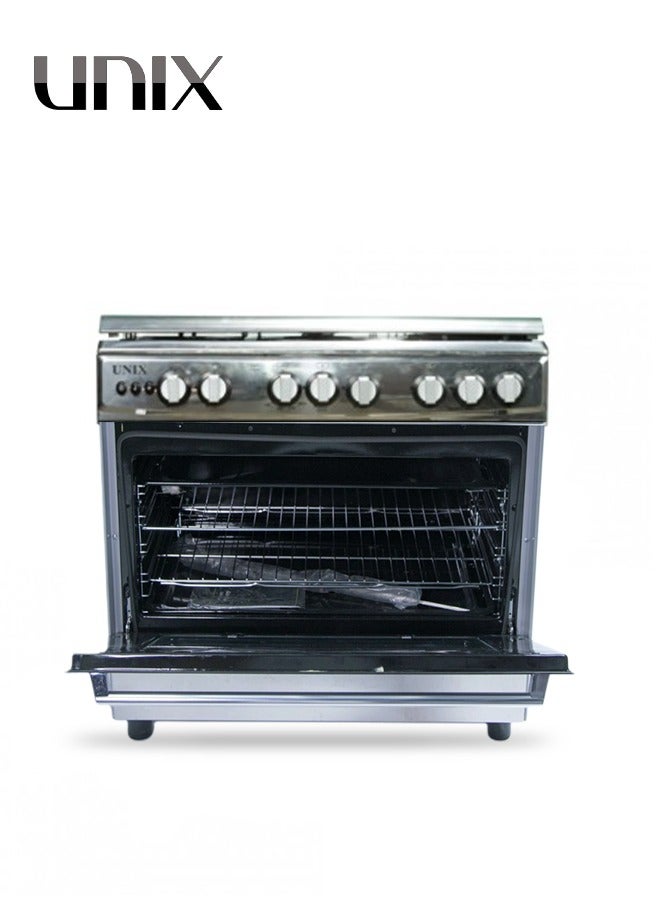 Unix - Oven With 5 Burners C6080S3V.AC.511.SC-6080U Silver - Image 1