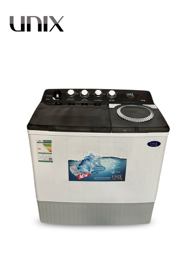 Unix Top Load Twin Tub Washing Machine OMR-140 White  - Image 2