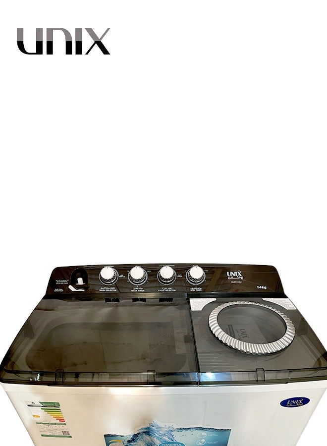 Unix Top Load Twin Tub Washing Machine OMR-140 White  - Image 3