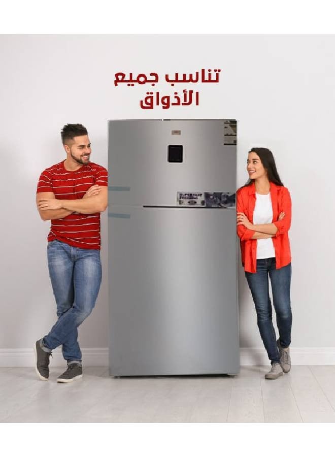 يونيكس ثلاجة بابين نو فروست OBCD-610 S فضي  - Image 4