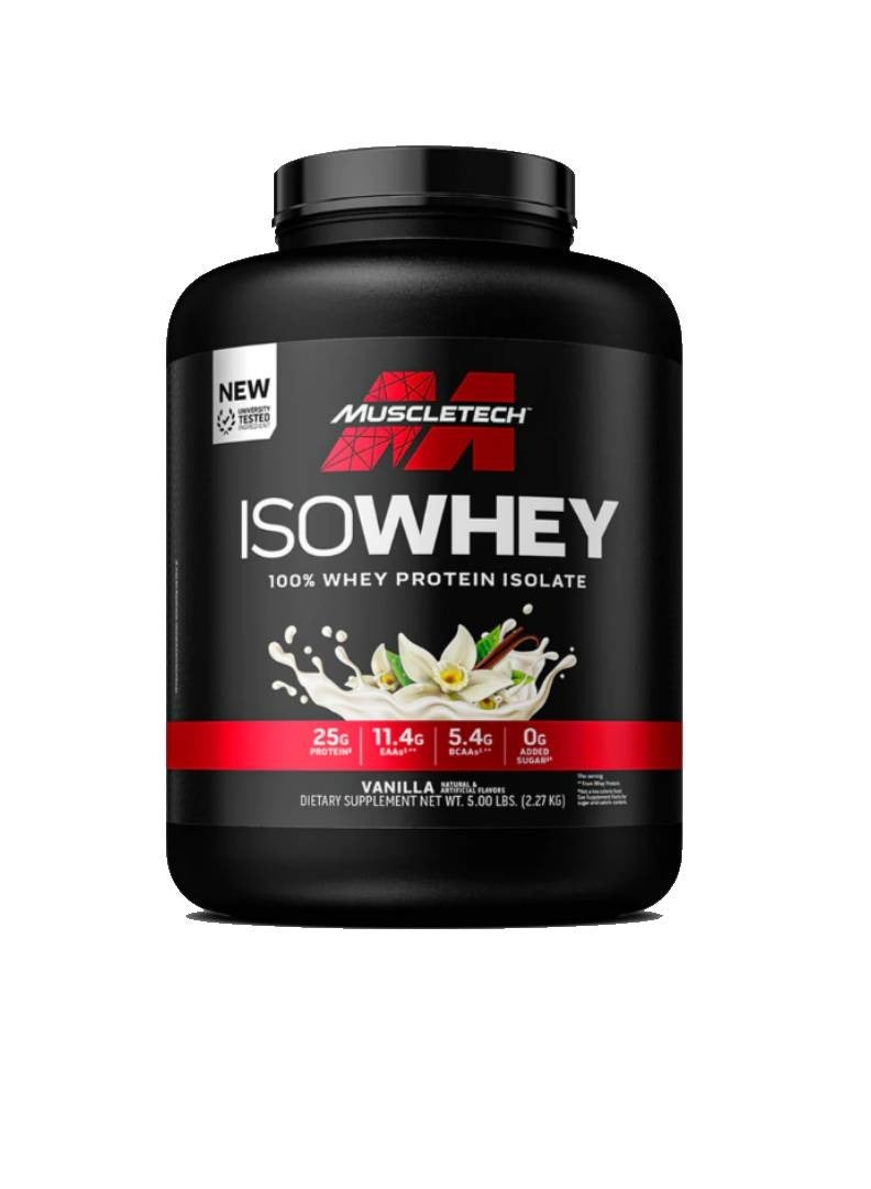MuscleTech - Whey 100% Protein Isolate, Enhance Build Muscle Vanilla Flavor, 5 Lbs - Image 1