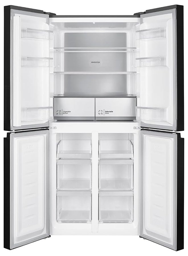 HITACHI - 610L Gross & 466L Net Capacity, 4 Door Refrigerator With Bottom Freezer, Touch Screen Control, Energy Saving Mode, Dual Sensing Control, French Door Fridge, 10 Year Inverter Compressor Warranty 610 L HR4N7522DSXAE Inox - Image 1