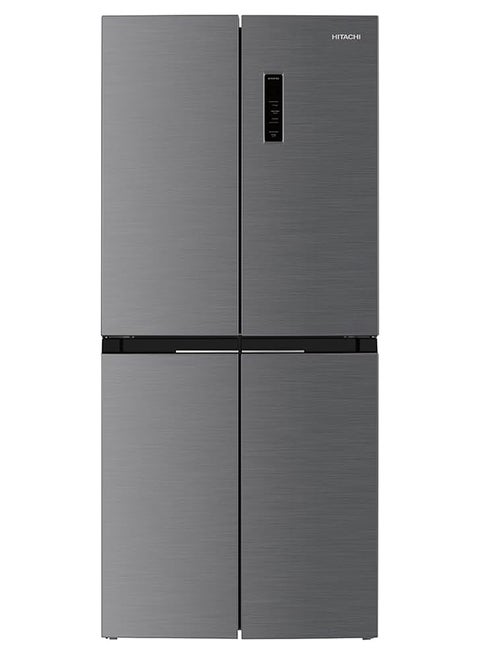 610L Gross & 466L Net Capacity, 4 Door Refrigerator With Bottom Freezer, Touch Screen Control, Energy Saving Mode, Dual Sensing Control, French Door Fridge, 10 Year Inverter Compressor Warranty HR4N7522DSXAE Inox