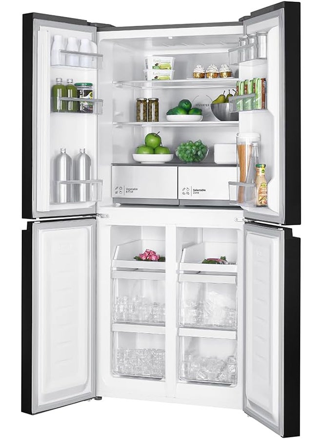 HITACHI - 610L Gross & 466L Net Capacity, 4 Door Refrigerator With Bottom Freezer, Touch Screen Control, Energy Saving Mode, Dual Sensing Control, French Door Fridge, 10 Year Inverter Compressor Warranty 610 L HR4N7522DSXAE Inox - Image 1