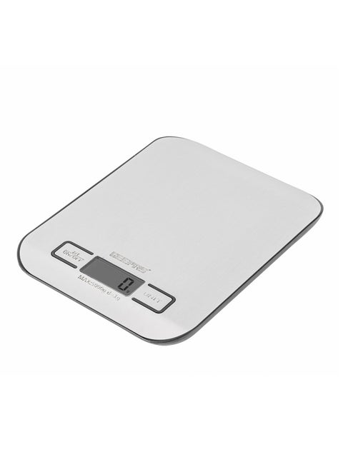 Geepas Digital Kitchen Scale With Digital Display, Max Weight 5 Kg, Tare Function, Auto On/Off, Low Battery/Overload Indicator, Equipped With A High Precision, Strain Gauge Sensor System, GKS46526UK Light Grey