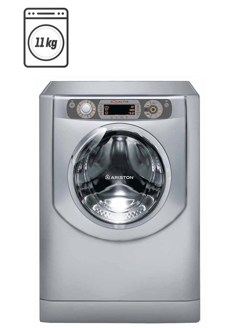أريستون اكوالتس غسالة تحميل امامي ونشافة بمحرك عاكس 11 كجم AQD1170D49X 60HZ فضي  - Image 1