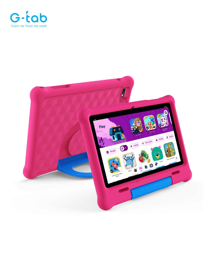 G-Tab C10 Kids Tablet/10.1 Inch IPS /5G WiFi/Quad Core/4+64Gb/5+8Mp Camera/Tempered Glass Touch/6000mAh Battery With EVA Case Inside The Box/Google Kids Space/Fall Prevention - Image 1