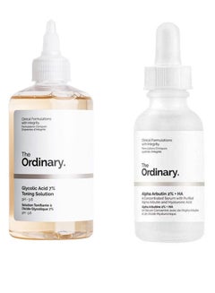 A Group Consisting Of Glycolic Acid 7 Percent Toning Solution Clear And Alpha Arbutin 2% + HA Serum 240+30ml