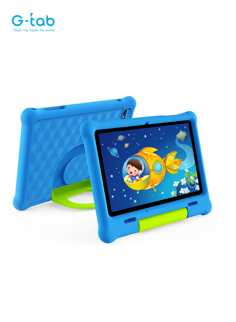 G-Tab C10 Kids Tablet/10.1 Inch IPS /5G WiFi/Quad Core/4+64Gb/5+8Mp Camera/Tempered Glass Touch/6000mAh Battery With EVA Case Inside The Box/Google Kids Space/Fall Prevention - Image 1