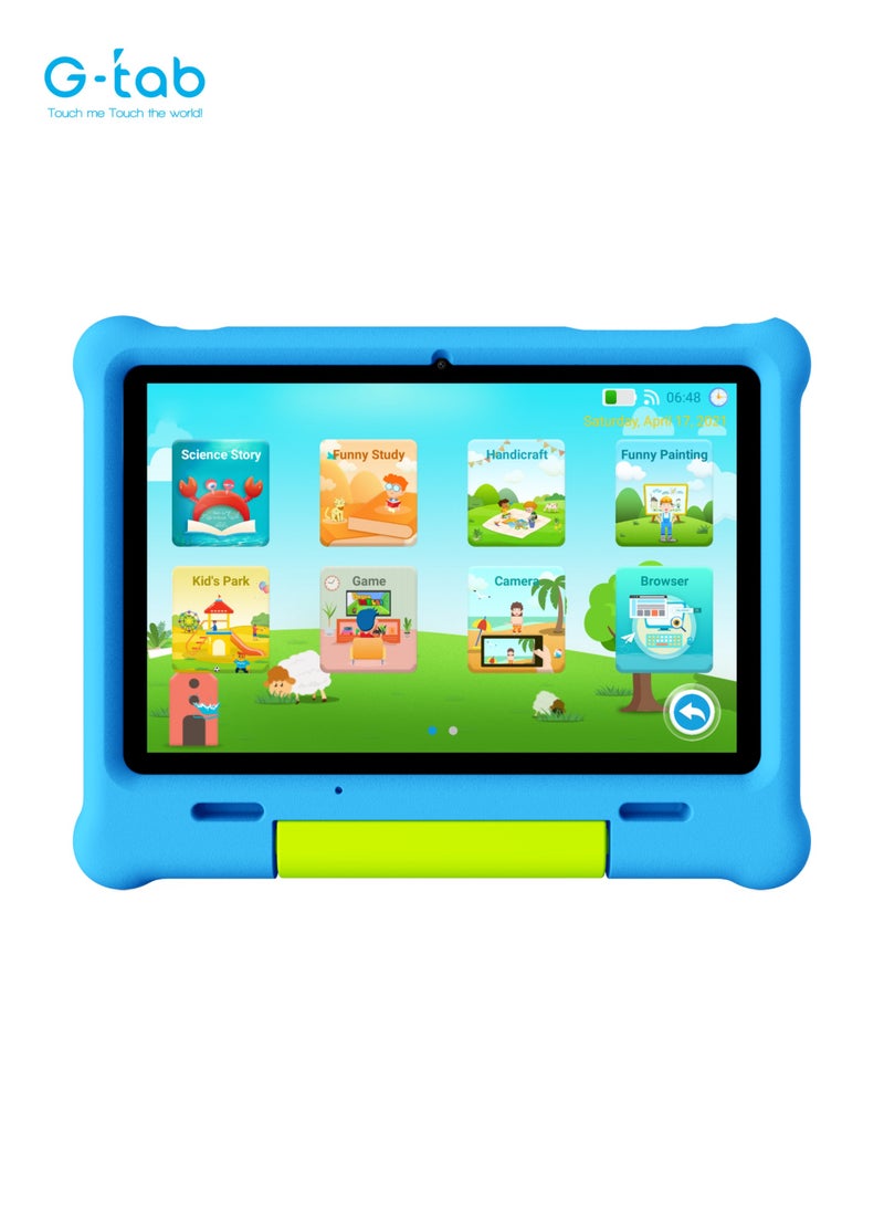 G-Tab C10 Kids Tablet/10.1 Inch IPS /5G WiFi/Quad Core/4+64Gb/5+8Mp Camera/Tempered Glass Touch/6000mAh Battery With EVA Case Inside The Box/Google Kids Space/Fall Prevention - Image 2