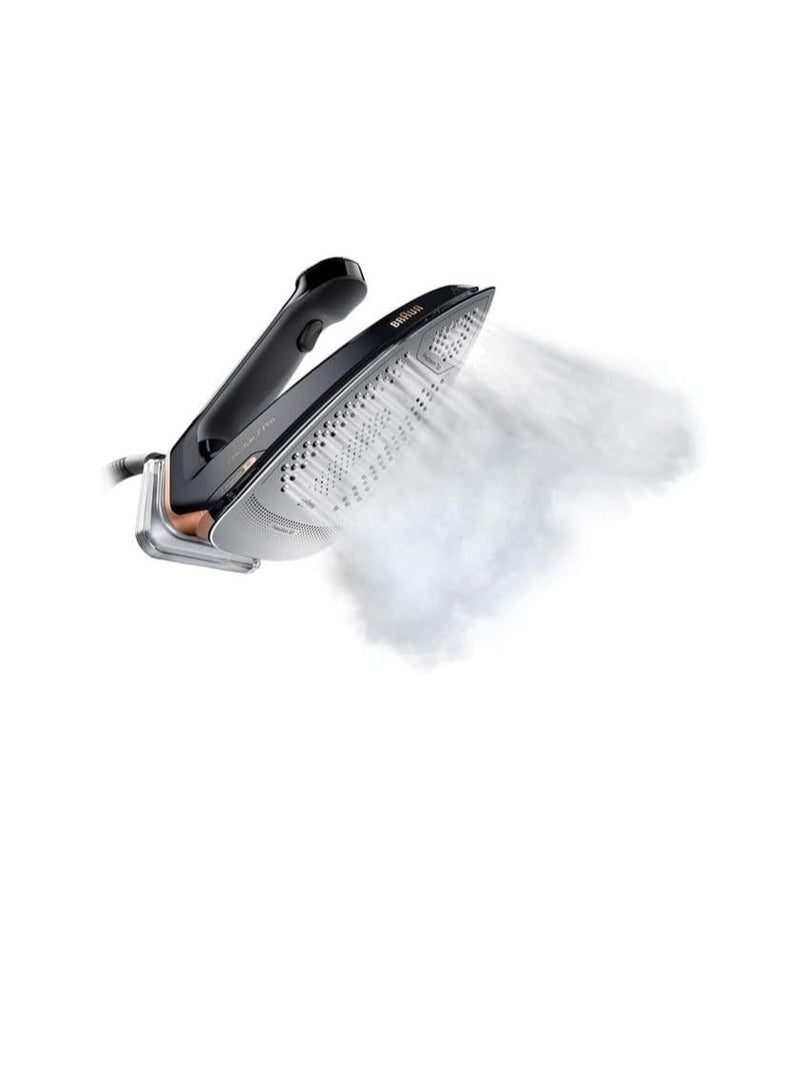 BRAUN - CareStyle 7 Pro Steam Generator Iron with FreeGlide 3D Technology, Smart iCareMode, Ironing, Anti Drip, Detachable 2L Water Tank, Auto-Off, 2 L 2700 W IS7286 Black - Image 1
