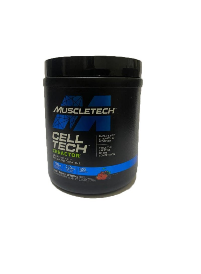 MuscleTech - Cell Tech Creactor Creatine HCl  Free Acid 120 Servings - Image 1