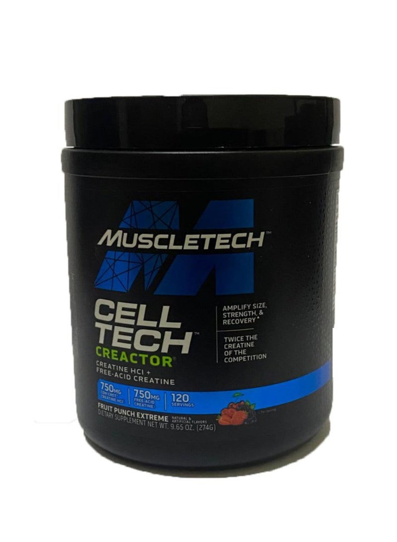 MuscleTech - Cell Tech Creactor Creatine HCl  Free Acid 120 Servings - Image 1
