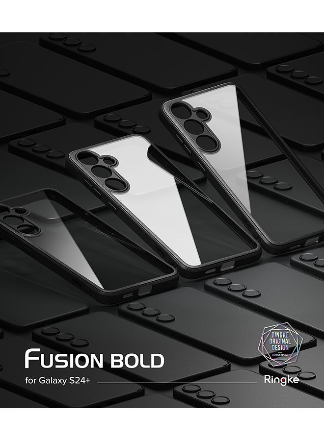 Ringke Fusion Bold Compatible With Samsung S24 Plus 5G 2024 Case Cover Firm Grip Frame Anti-Yellowing Frosted Hard Back Shockproof Bumper Cover Black  - Image 3