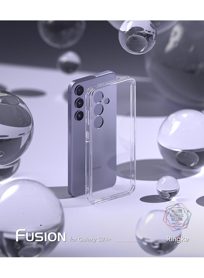 Ringke Fusion Case Compatible With Samsung Galaxy S24 Plus 5G Case 2024, Transparent Thin Hard Back Shockproof TPU Shockproof Bumper Phone Cover Clear - Image 3