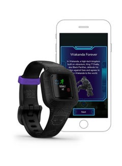 GARMIN Vivofit Jr. 3 - 14.11MM - Replace Battery Lasts Up To 1 Year , Scratch Resistant , Step Tracking , Sleep Tracking , Parental Control , Child Tracking , iOS and Android Compatible Marvel Black Panther Edition, Black  - Image 2