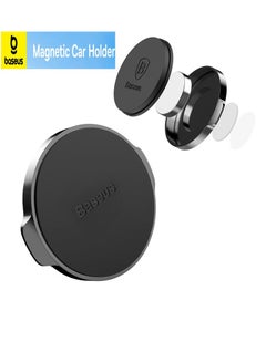 بيسوس Magnetic Car Phone Holder Universal Stick On 360 Rotation For Dashboard Cell Phone Holder Car Phone Mount For Windshield/Wall/Door Compatible With iPhone/Samsung And All Smartphones (Not For MagSafe) Black  - Image 1