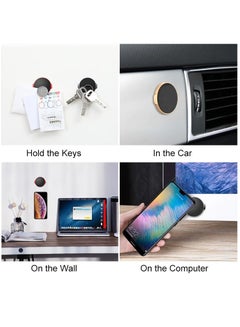 بيسوس Magnetic Car Phone Holder Universal Stick On 360 Rotation For Dashboard Cell Phone Holder Car Phone Mount For Windshield/Wall/Door Compatible With iPhone/Samsung And All Smartphones (Not For MagSafe) Black  - Image 4