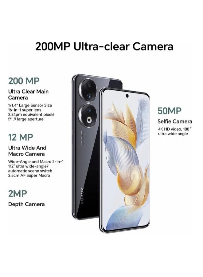 Honor - 90 5G 16Gb+512Gb Smartphone 200Mp Main Camera 6.7″ Curved OLED Display EIS And AI Vlog 66W Superfast 120Hz NFC, Blue Chinese Version - Image 1