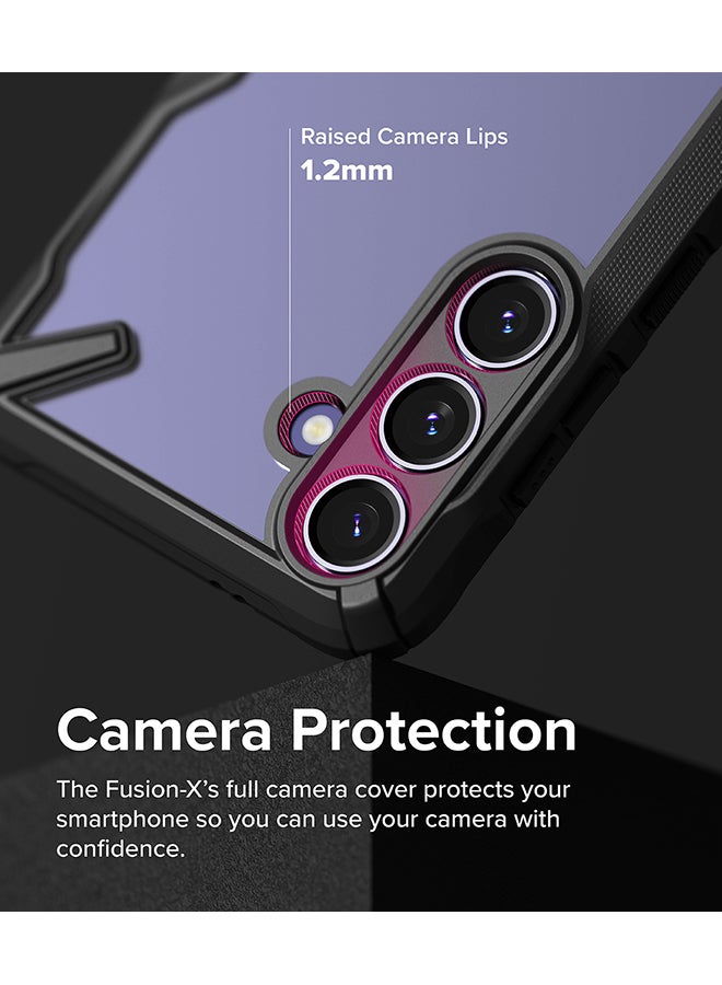 Ringke Fusion-X Compatible With Samsung Galaxy S24 5G Case 2024, Clear Hard Back With Shockproof Protective Bumper Phone Cover For Galaxy S24 Black - Image 4