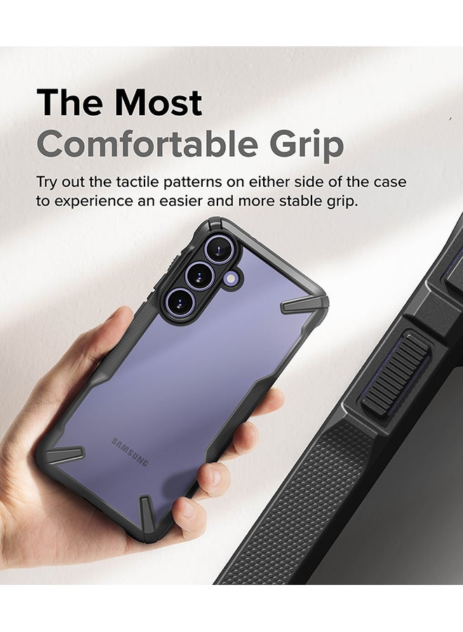 Ringke Fusion-X Compatible With Samsung Galaxy S24 5G Case 2024, Clear Hard Back With Shockproof Protective Bumper Phone Cover For Galaxy S24 Black - Image 5