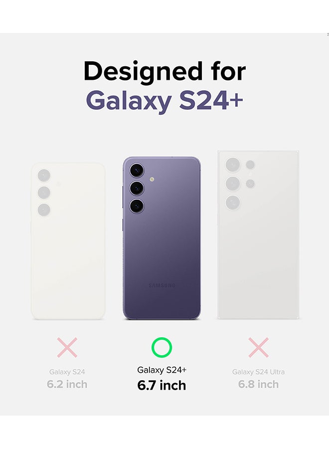 Ringke Fusion-X Case Compatible With Samsung Galaxy S24 Plus 5G Case (2024), Clear Hard Back With Shockproof Protective Bumper Phone Cover Camo Black - Image 2