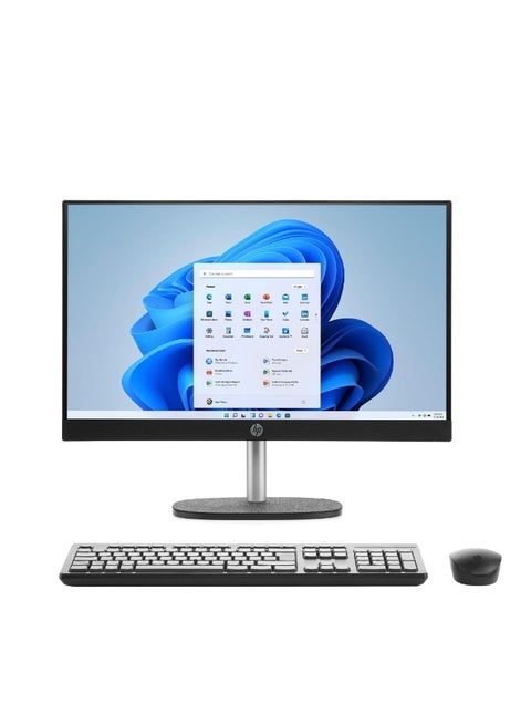 All In One With 23.8 inch Full HD Touch Display, Core i7-1355U Processor/16GB DDR4 RAM/512GB SSD/Windows 10/Intel Iris Xe Graphics/ English/Arabic Jet Black
