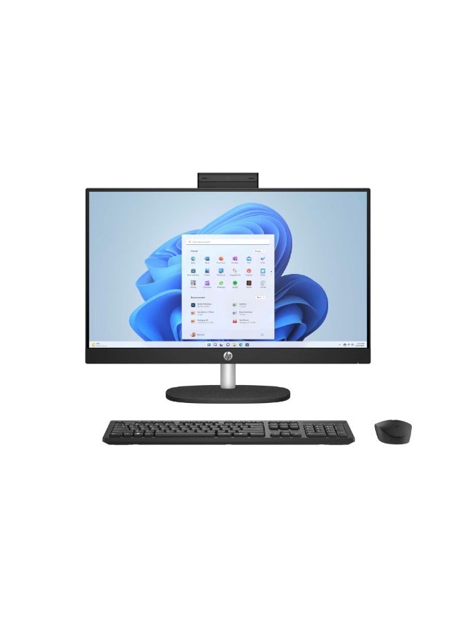 HP All In One With 23.8 inch Full HD Touch Display, Core i7-1355U Processor/16GB RAM/1TB SSD/Windows 10/Intel Iris Xe Graphics/ English/Arabic Jet Black  - Image 1
