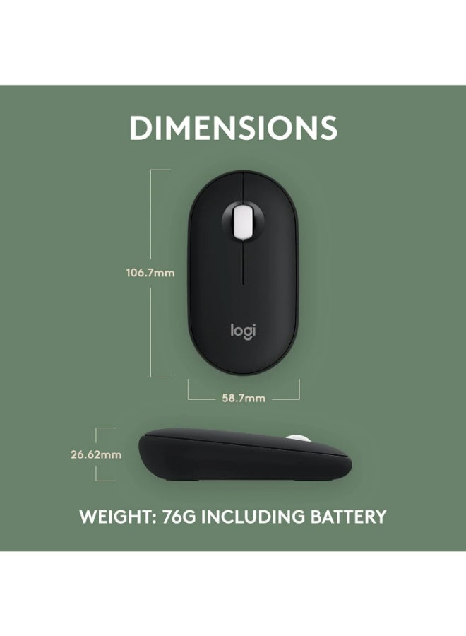 Logitech - M350s Wireless Mouse Bluetooth Wireless Up to 4000 DPI Graphite Graphite - Image 1