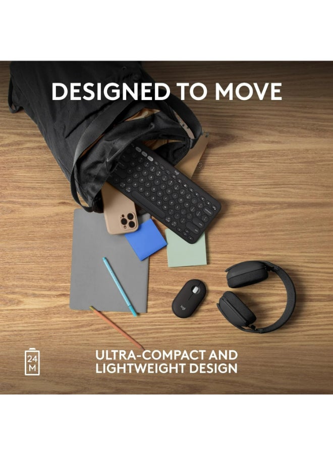 Logitech - M350s Wireless Mouse Bluetooth Wireless Up to 4000 DPI Graphite Graphite - Image 1